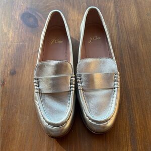 J.Crew Metallic Loafers